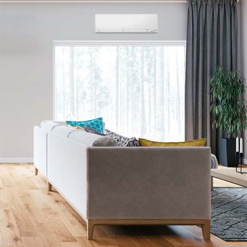 Mitsubishi Supreme 35 varmepumpe showroom