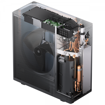 All in one luft til vand varmepumpe indmad Udedel