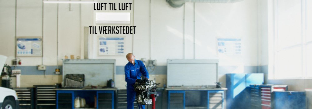Varmepumpe til værksted