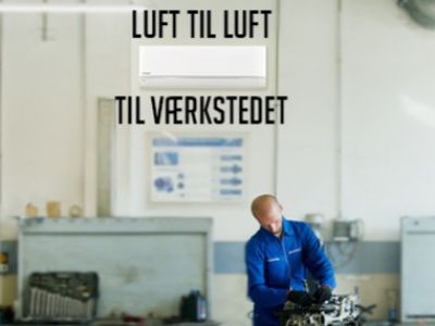 Varmepumpe til værksted